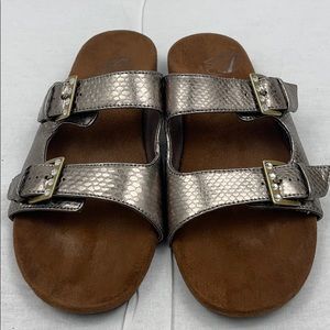 Vionic Czarina Slides Bronze Snake Sandals